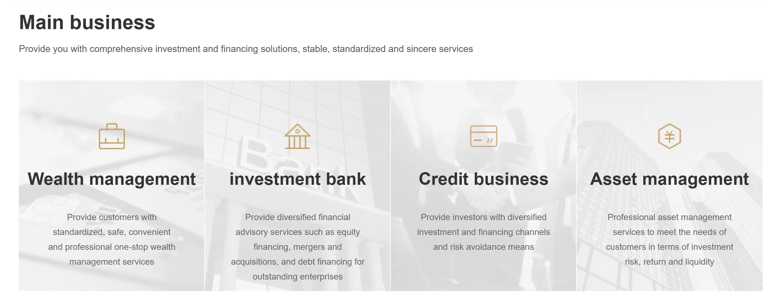 Main business