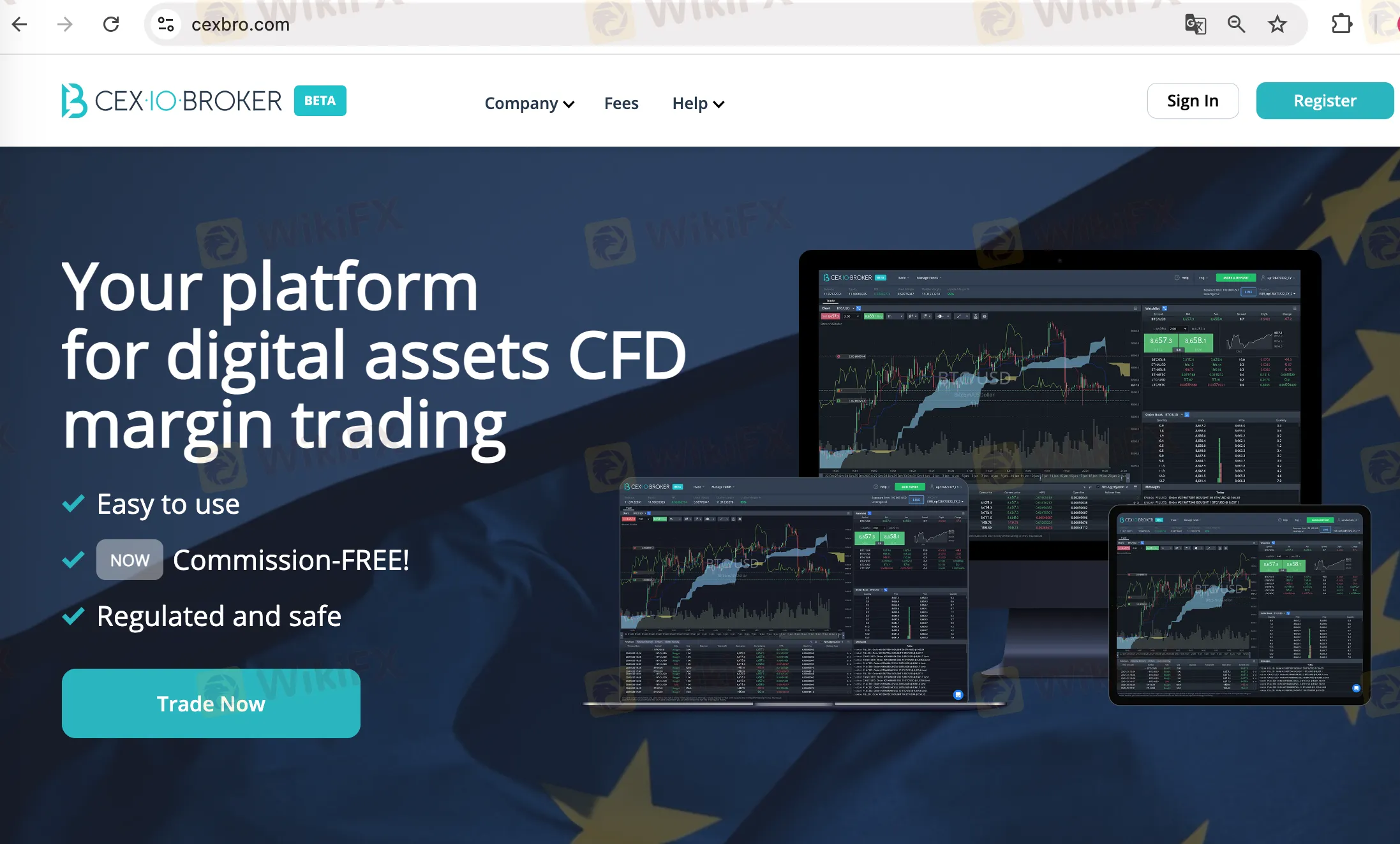 CEX.IO Broker's homepage