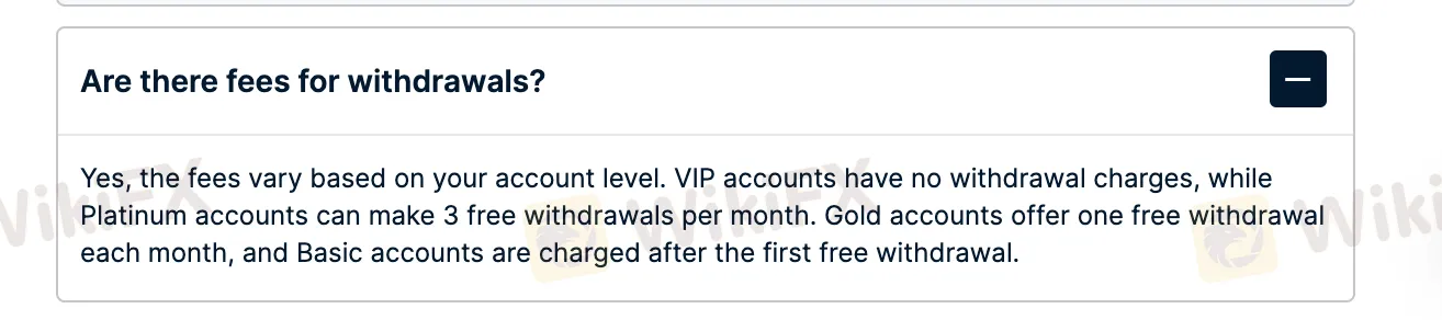Are there fees for withdrawals?