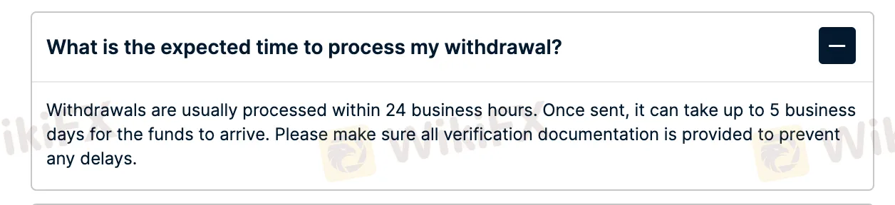 What is the expected time to process my withdrawal?