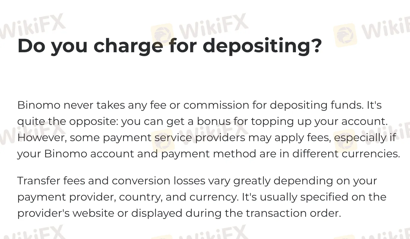 Deposit fees