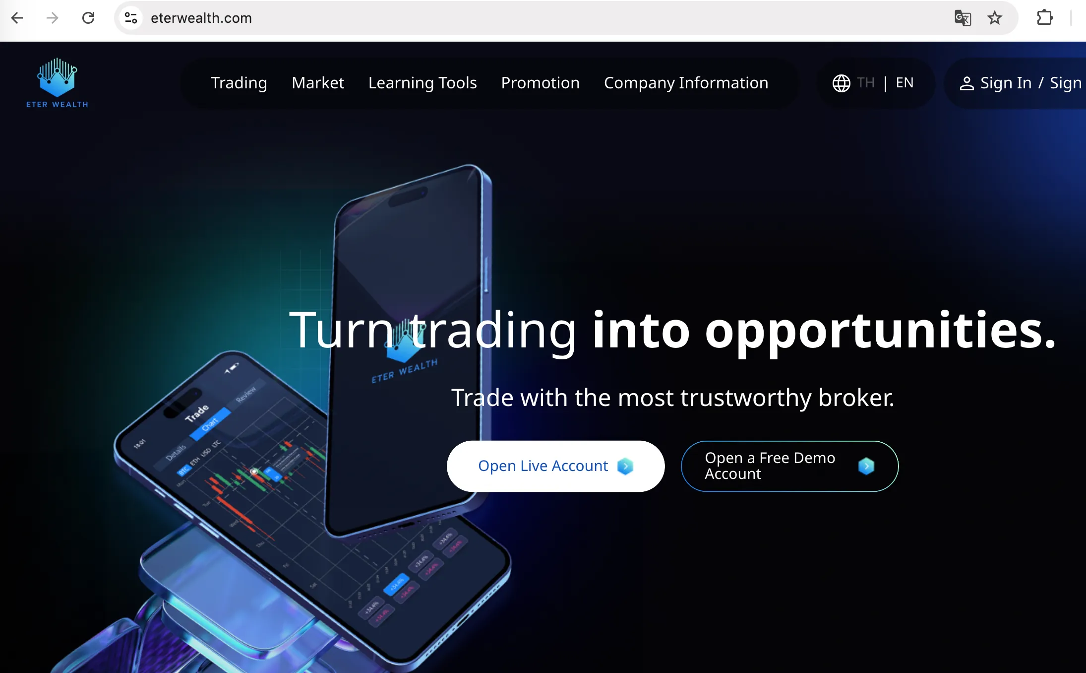 EterWealth's homepage EterWealth's homepage