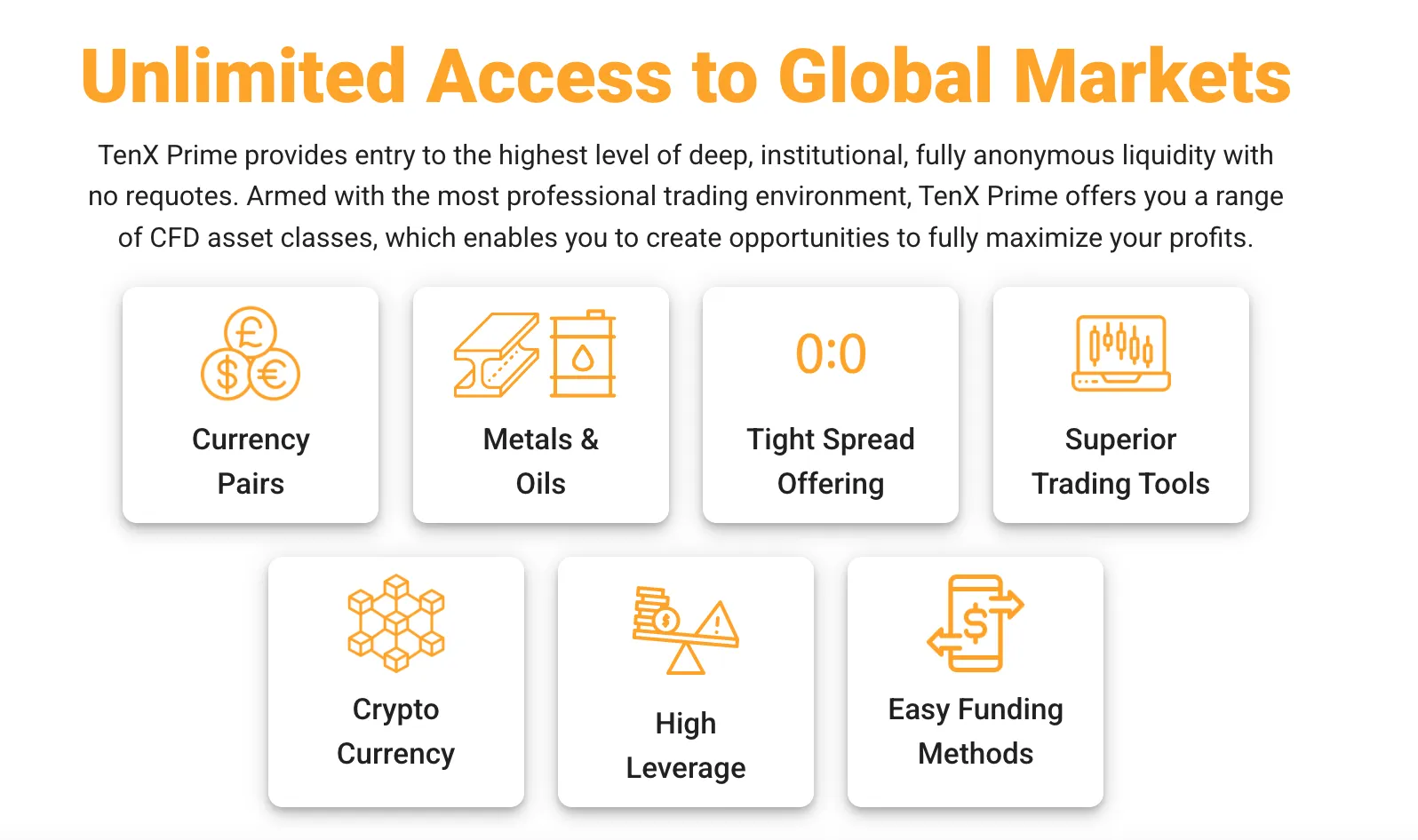 TenX Prime可以交易什么？