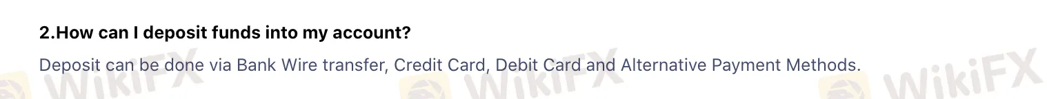 Deposit and Withdrawal FAQ