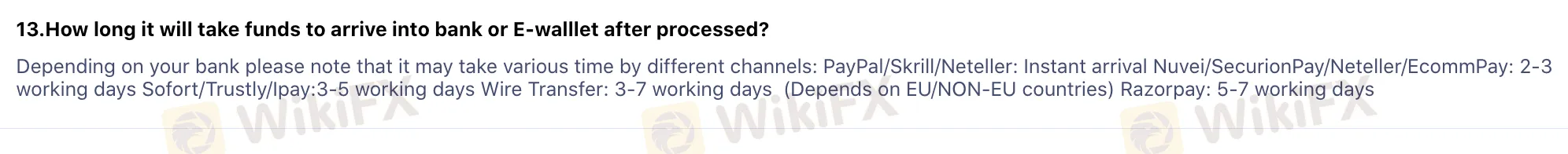 Deposit and Withdrawal FAQ