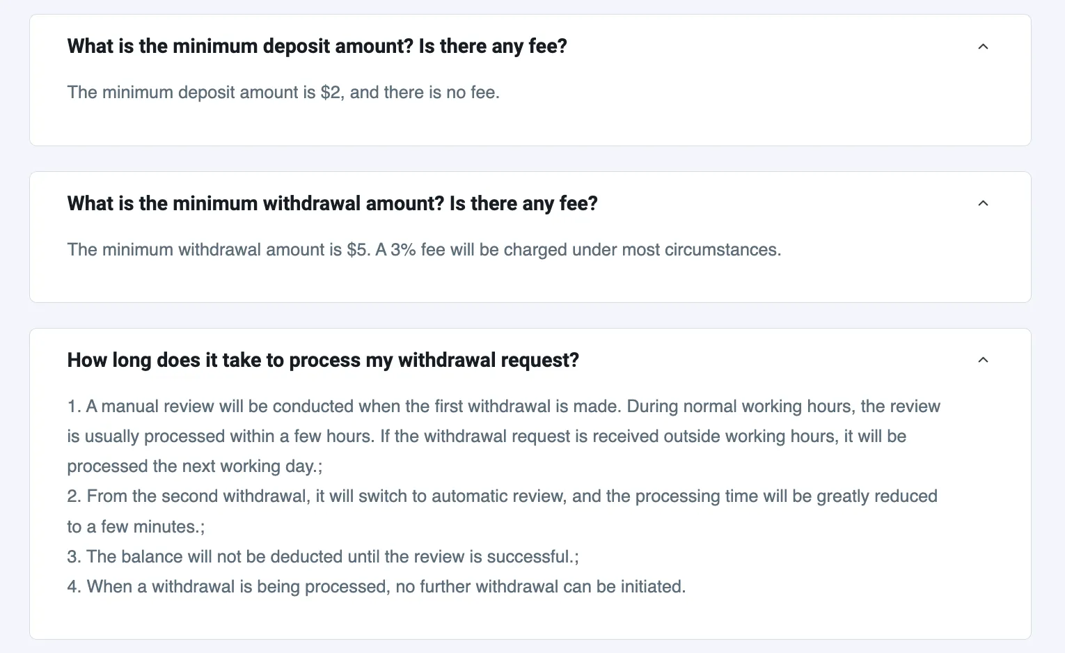 입출금 FAQ