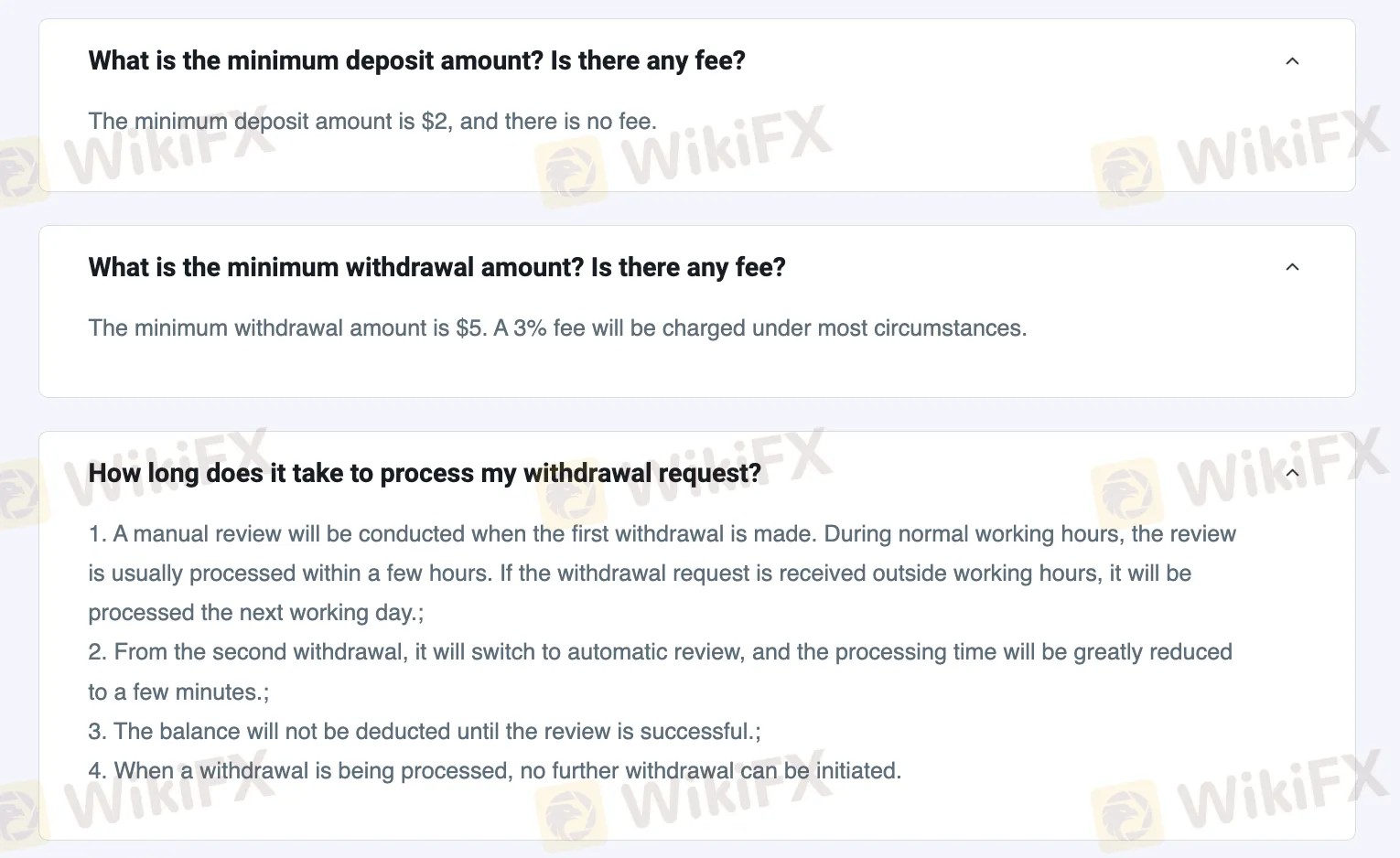 存款和提款常見問題