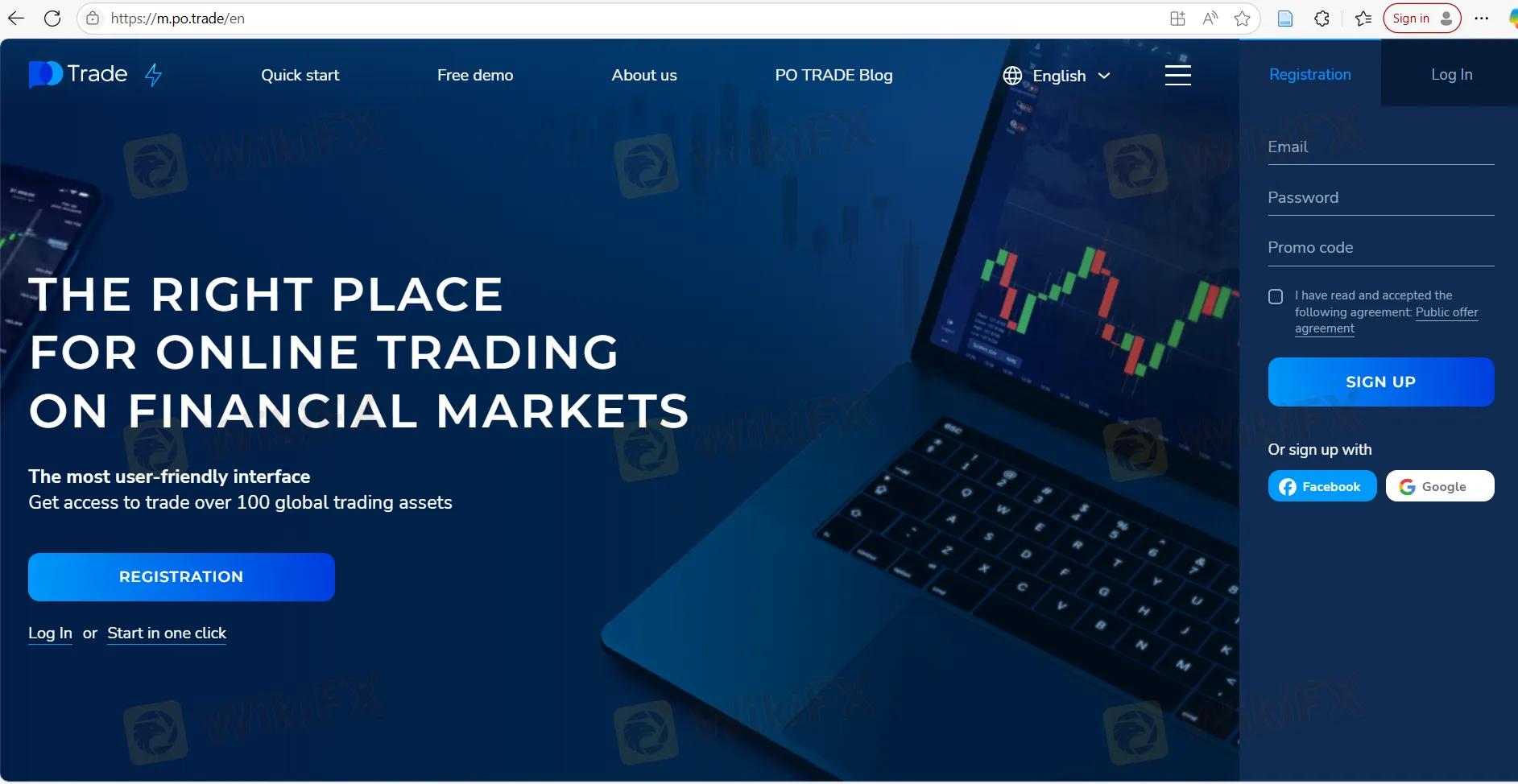 PO TRADE's homepage