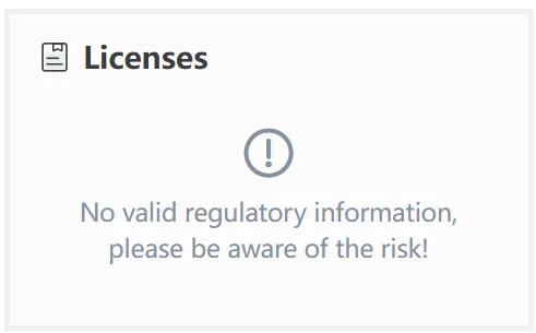 No license No license