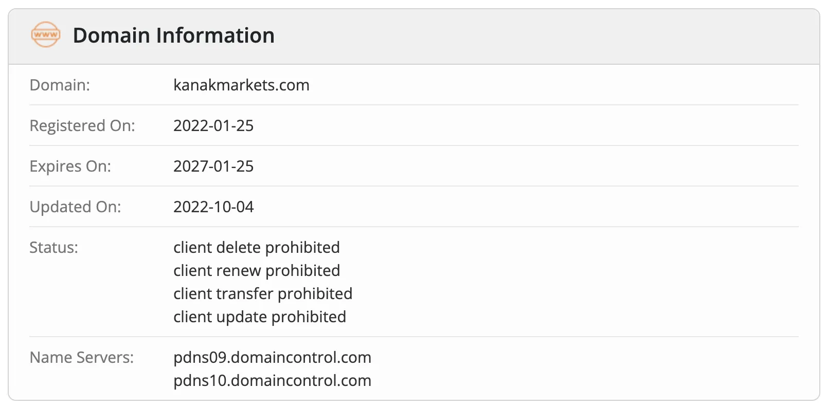 Informasi Domain