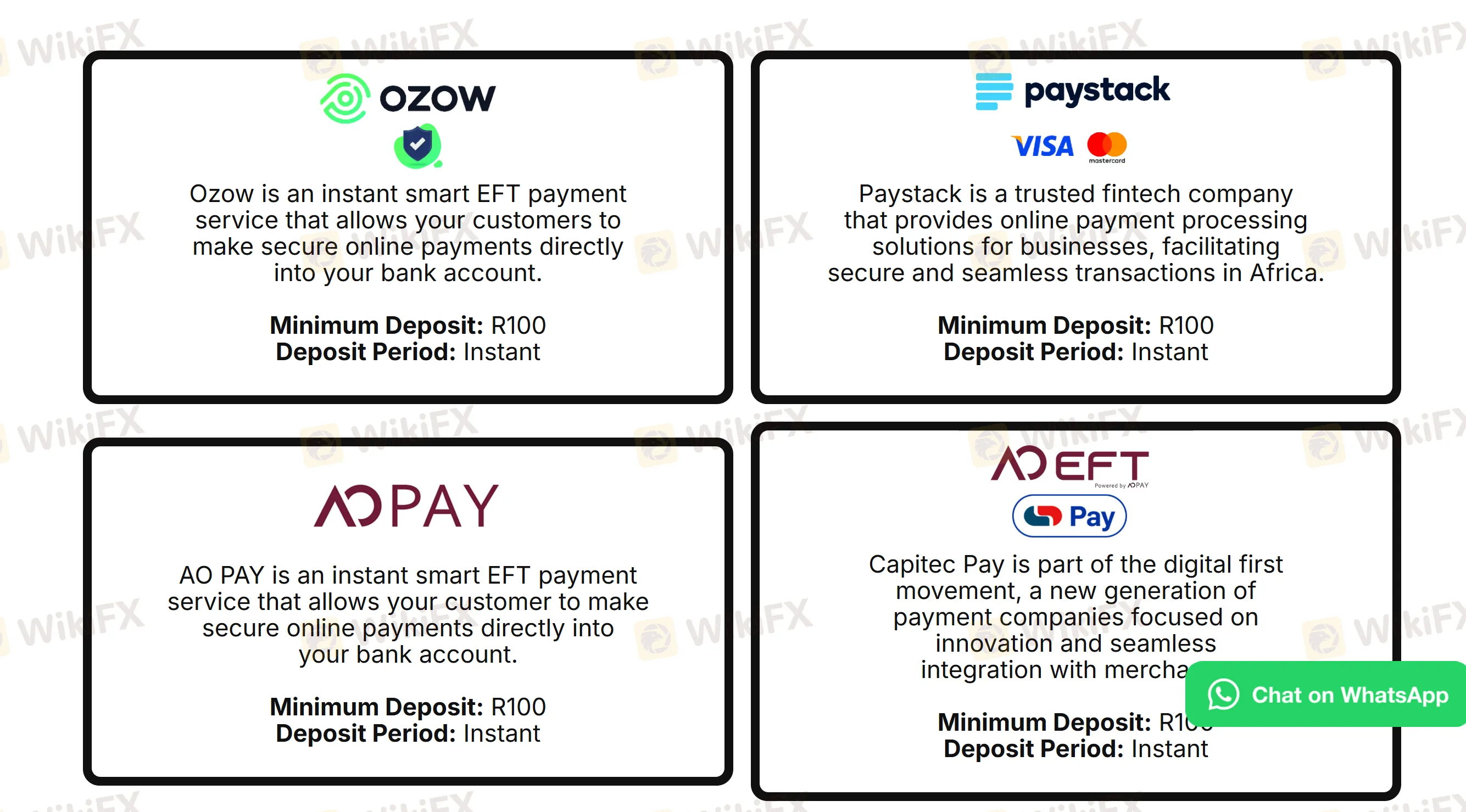 minimum deposit