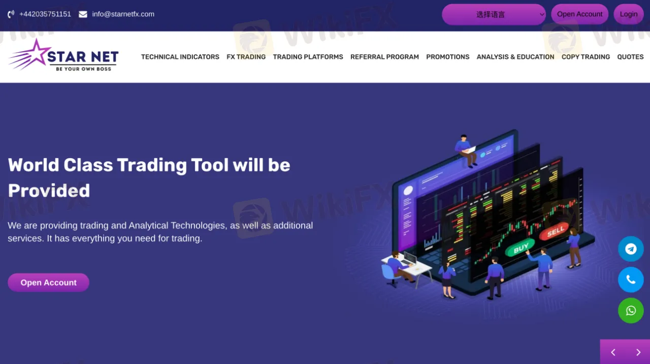 Star Net FX's homepage