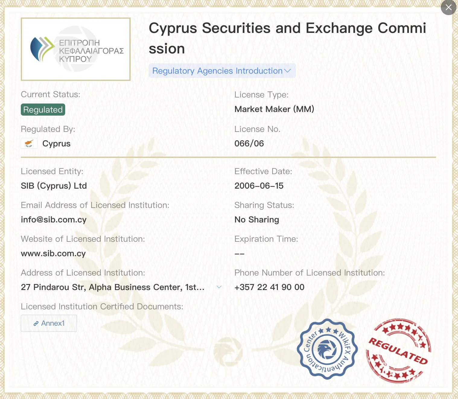 Регулируется CySEC Регулируется CySEC