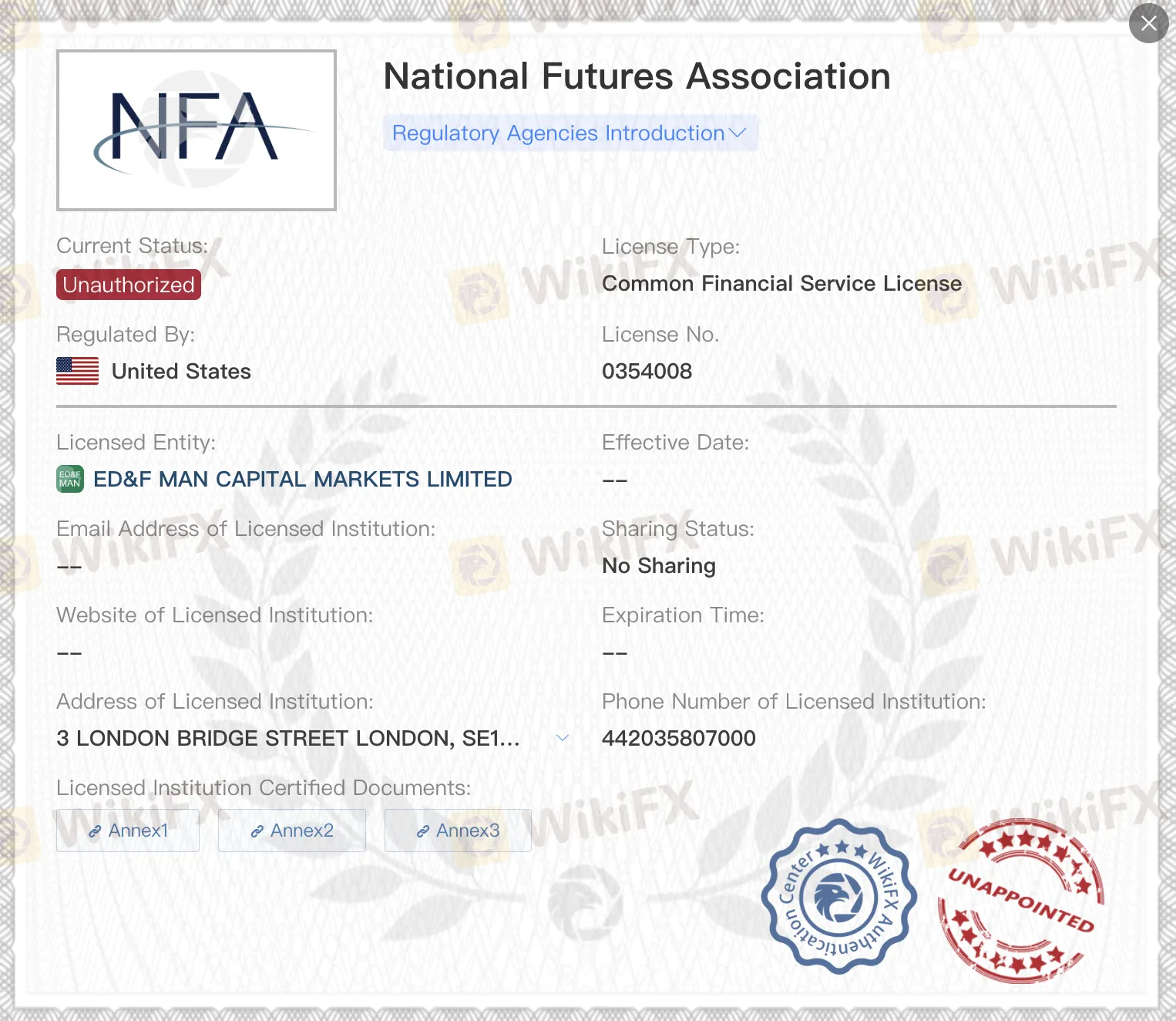 ใบอนุญาต NFA ไม่ได้รับอนุญาต