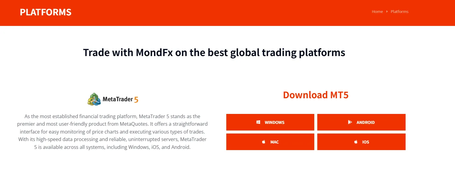 Платформа MT5 Платформа MT5
