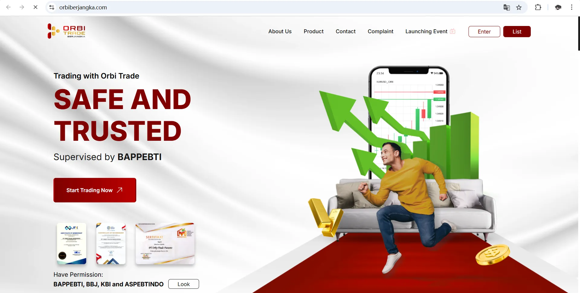 PT. ORBI TRADE BERJANGKA ข้อมูล
