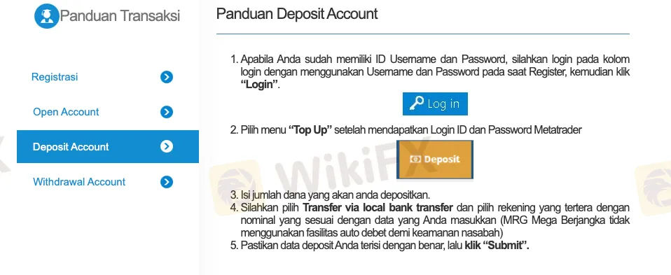 Deposit steps
