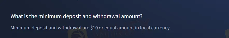 Deposit and Withdrawal