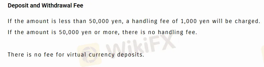 Deposit and Withdrawal