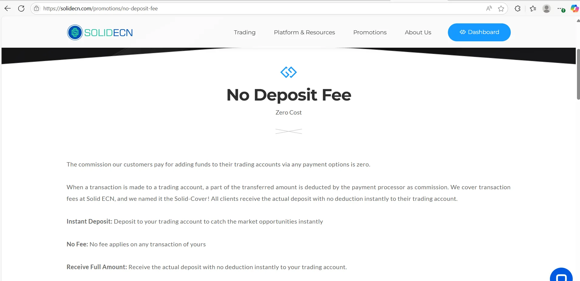 Deposit and Withdrawal