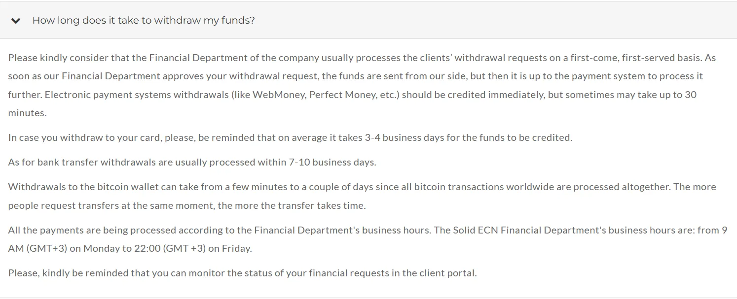 Deposit and Withdrawal