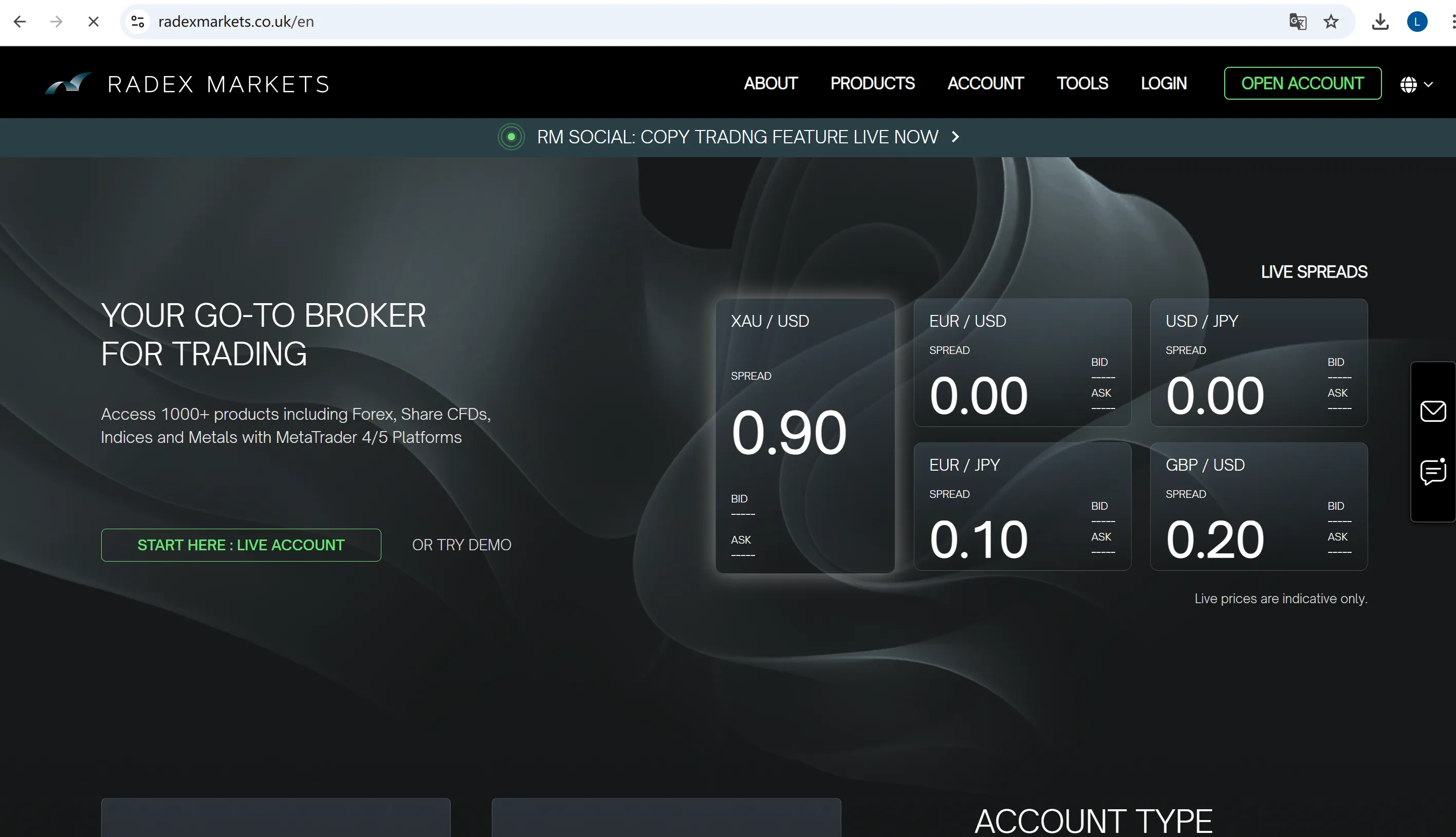 RADEX MARKETS 情報