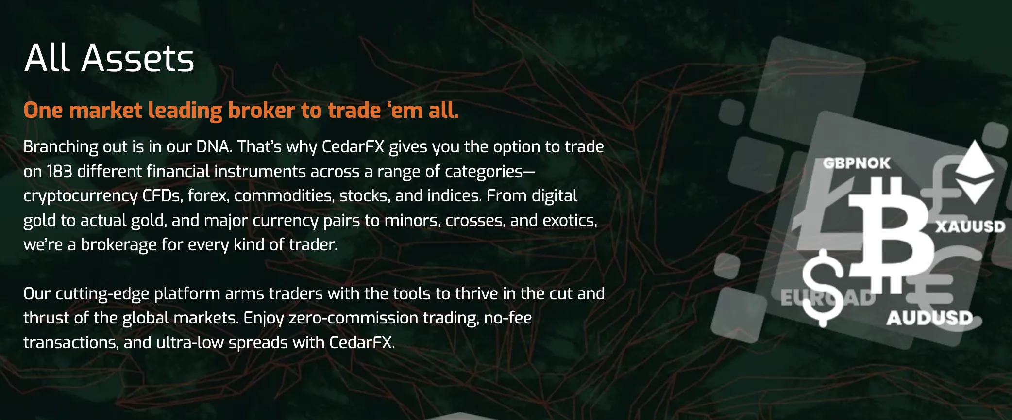 ما الذي يمكنني التداول به على CedarFX؟ ما الذي يمكنني التداول به على CedarFX؟