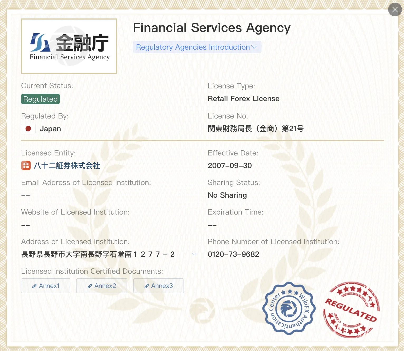 Regulated by FSA Regulated by FSA