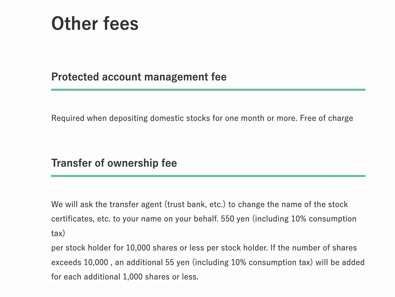 Other fees