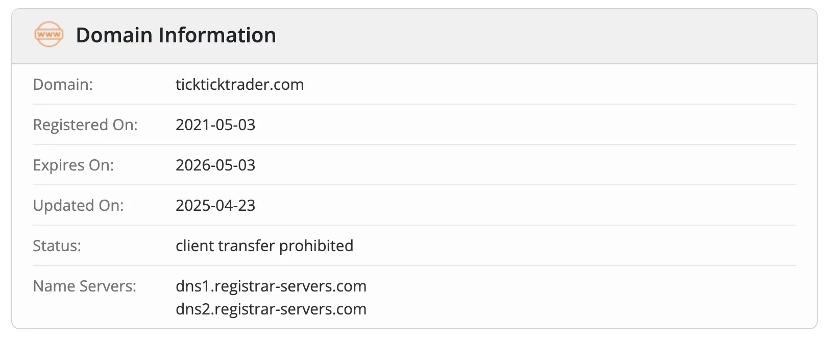 Domain information Domain information