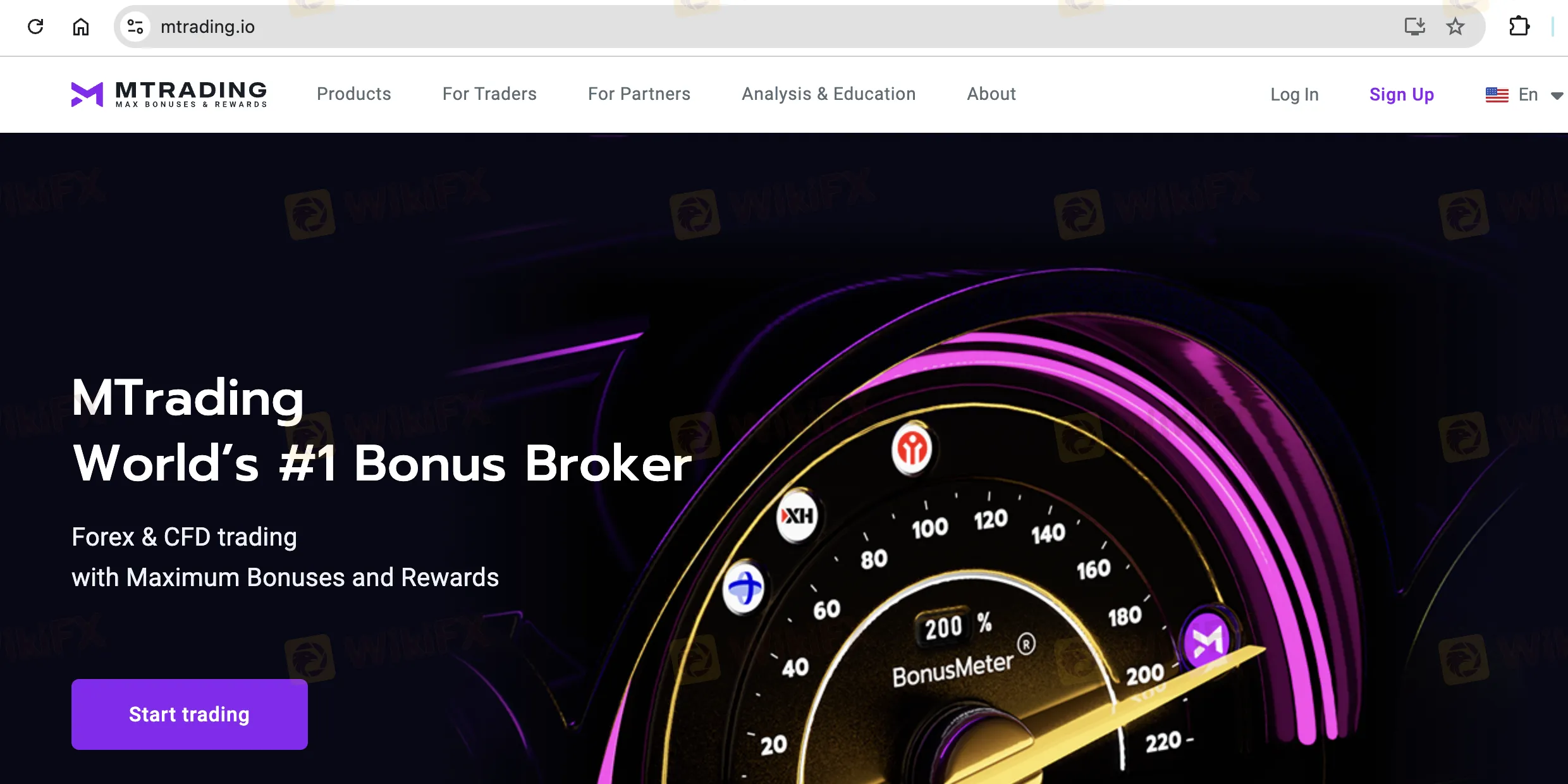 MTrading's homepage