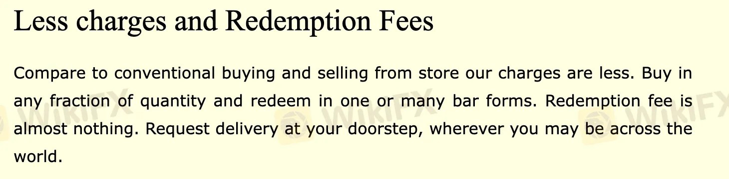 GoldTrade Fees