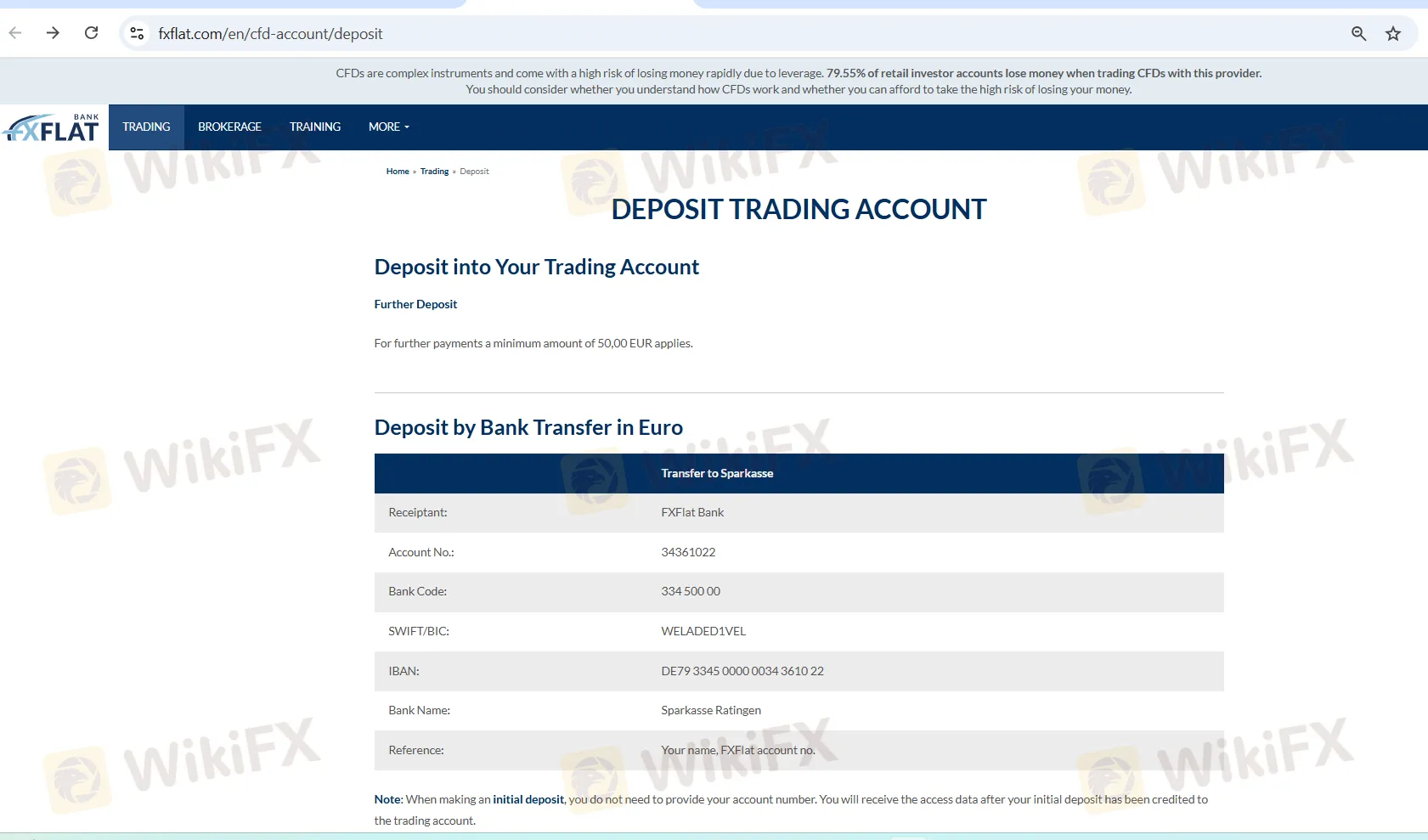 Deposit and Withdrawal
