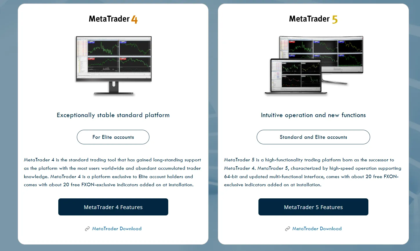 MT4 und MT5 Plattformen