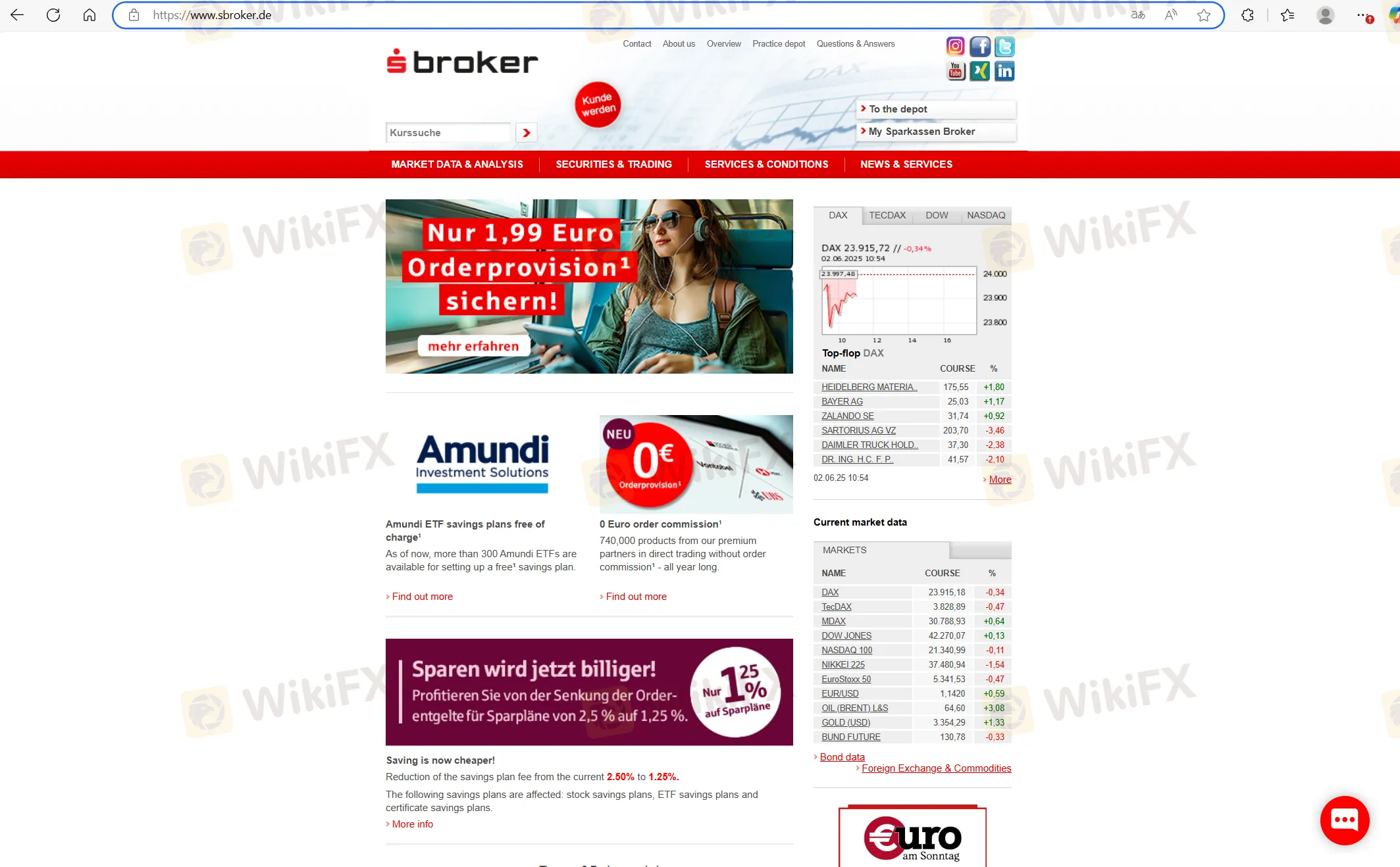 S Broker's homepage
