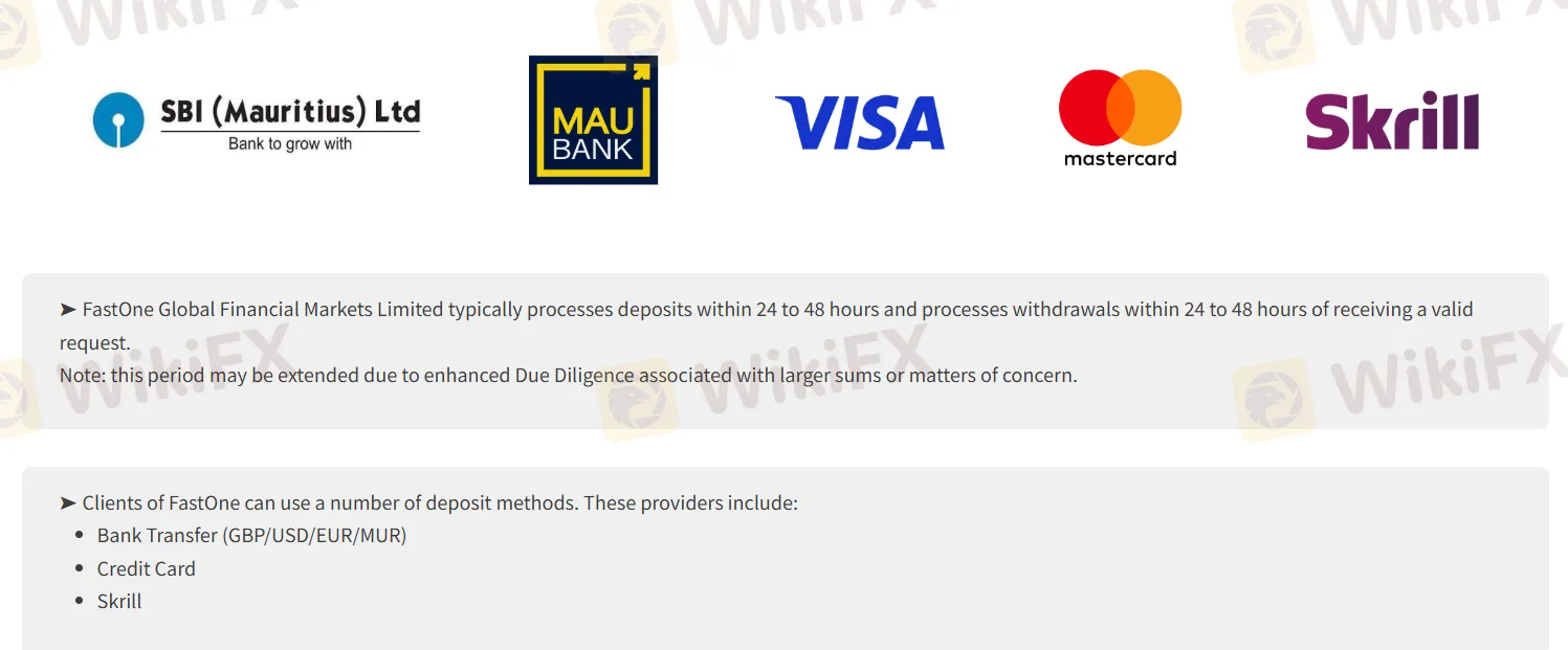 Deposit and Withdrawal