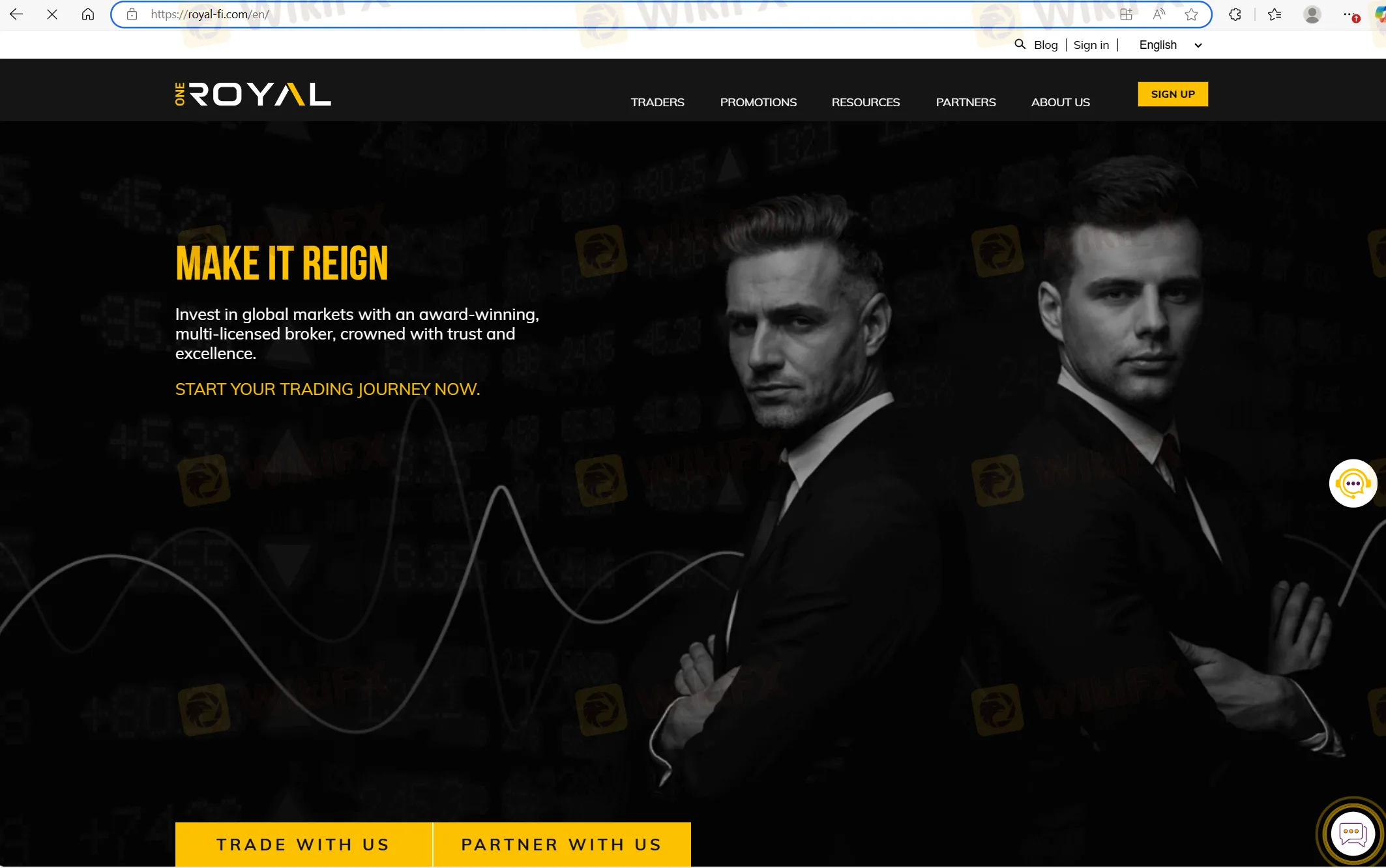 OneRoyal's homepage