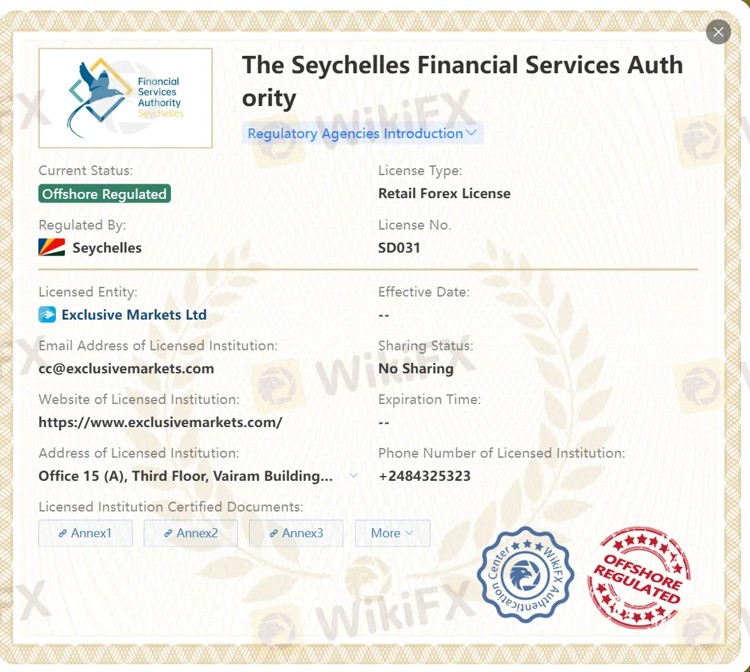 Offshore regulated by FSA