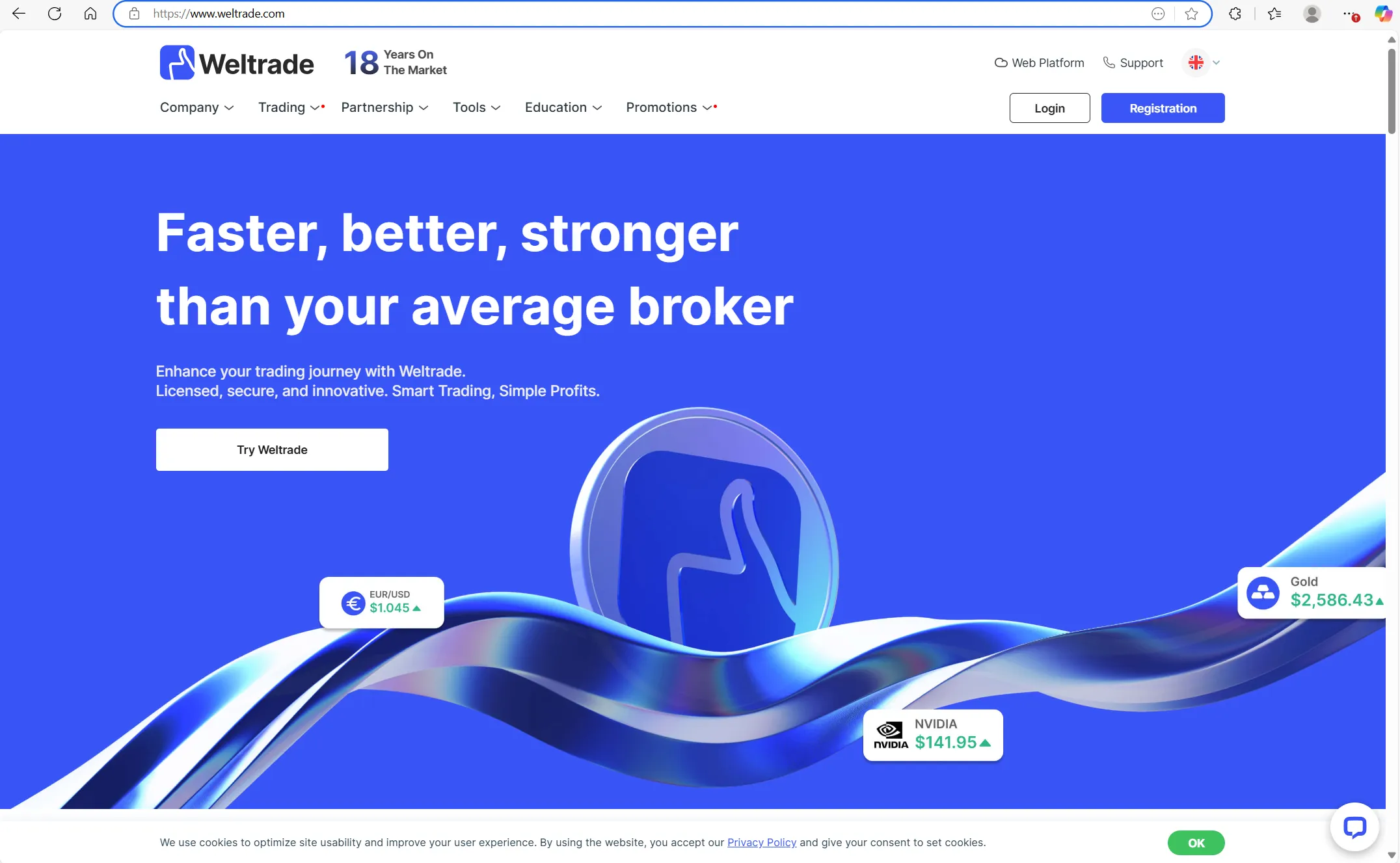 WELTRADE's homepage WELTRADE's homepage