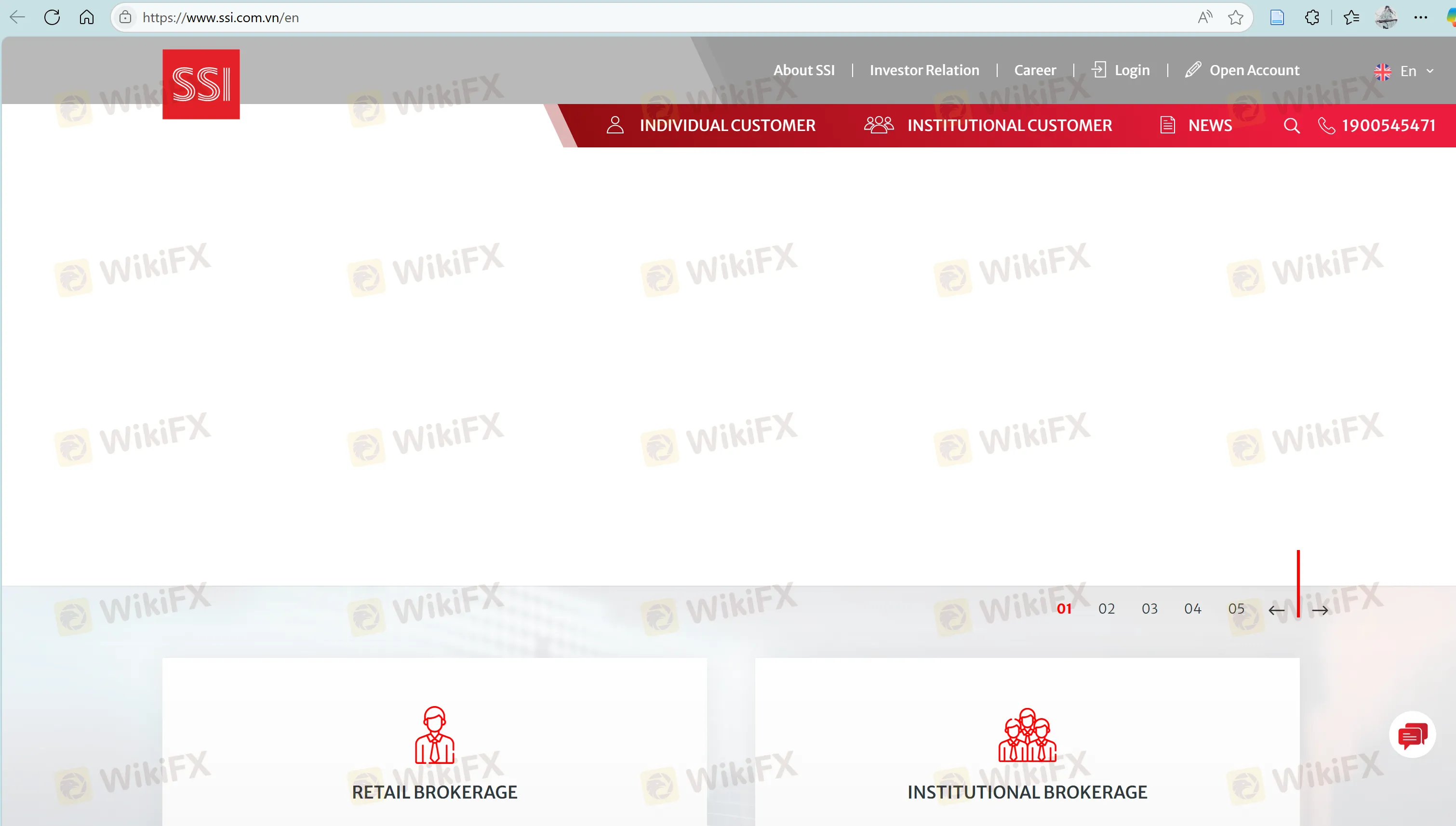 SSI's homepage