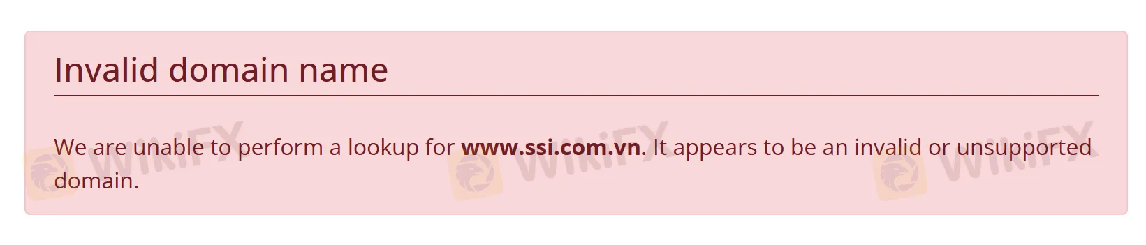 Hindi wastong pangalan ng domain