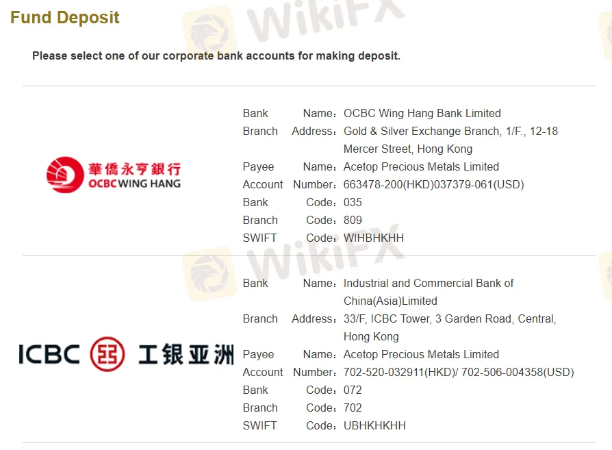 Fund deposit