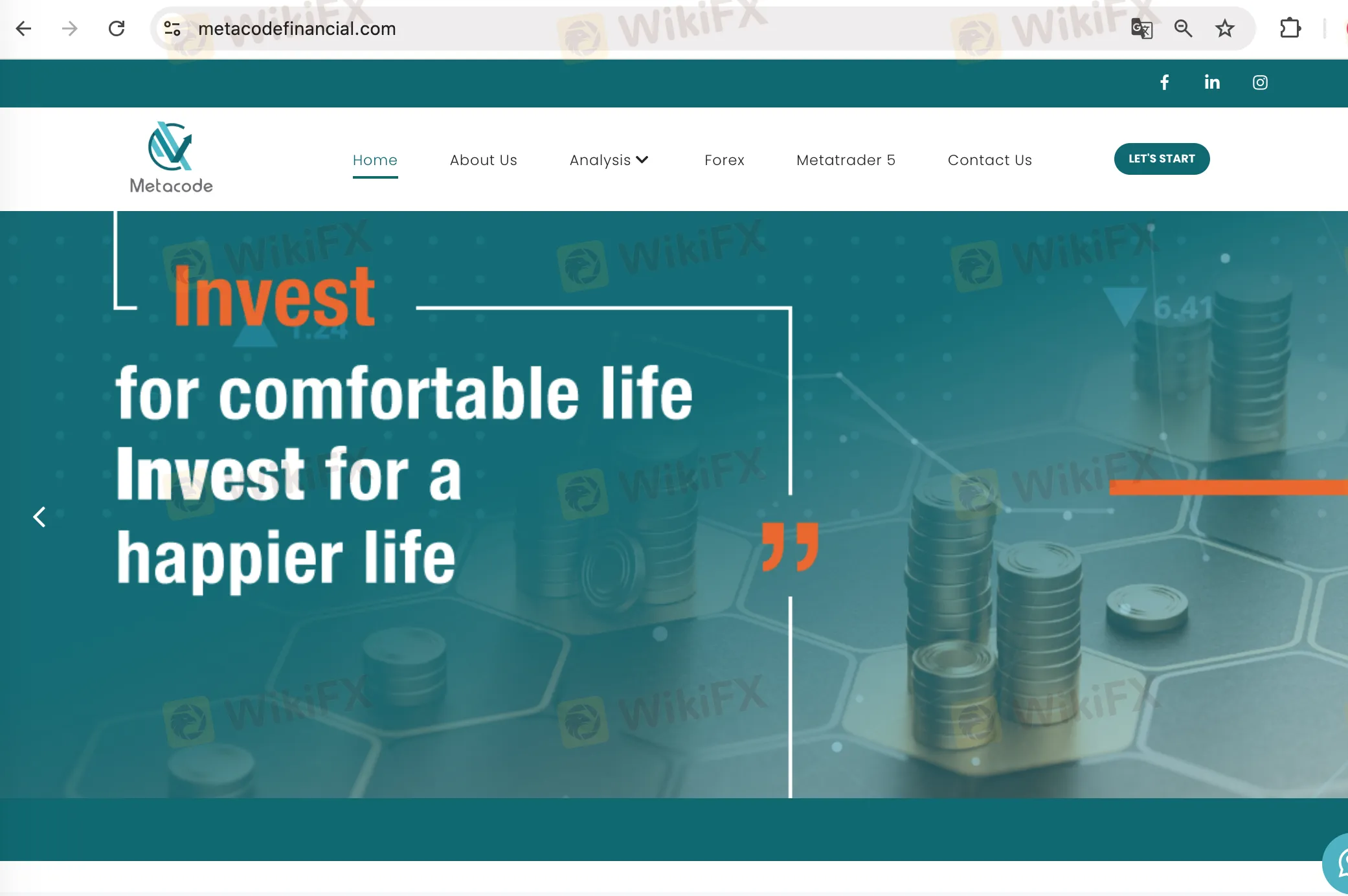 Metacode's homepage
