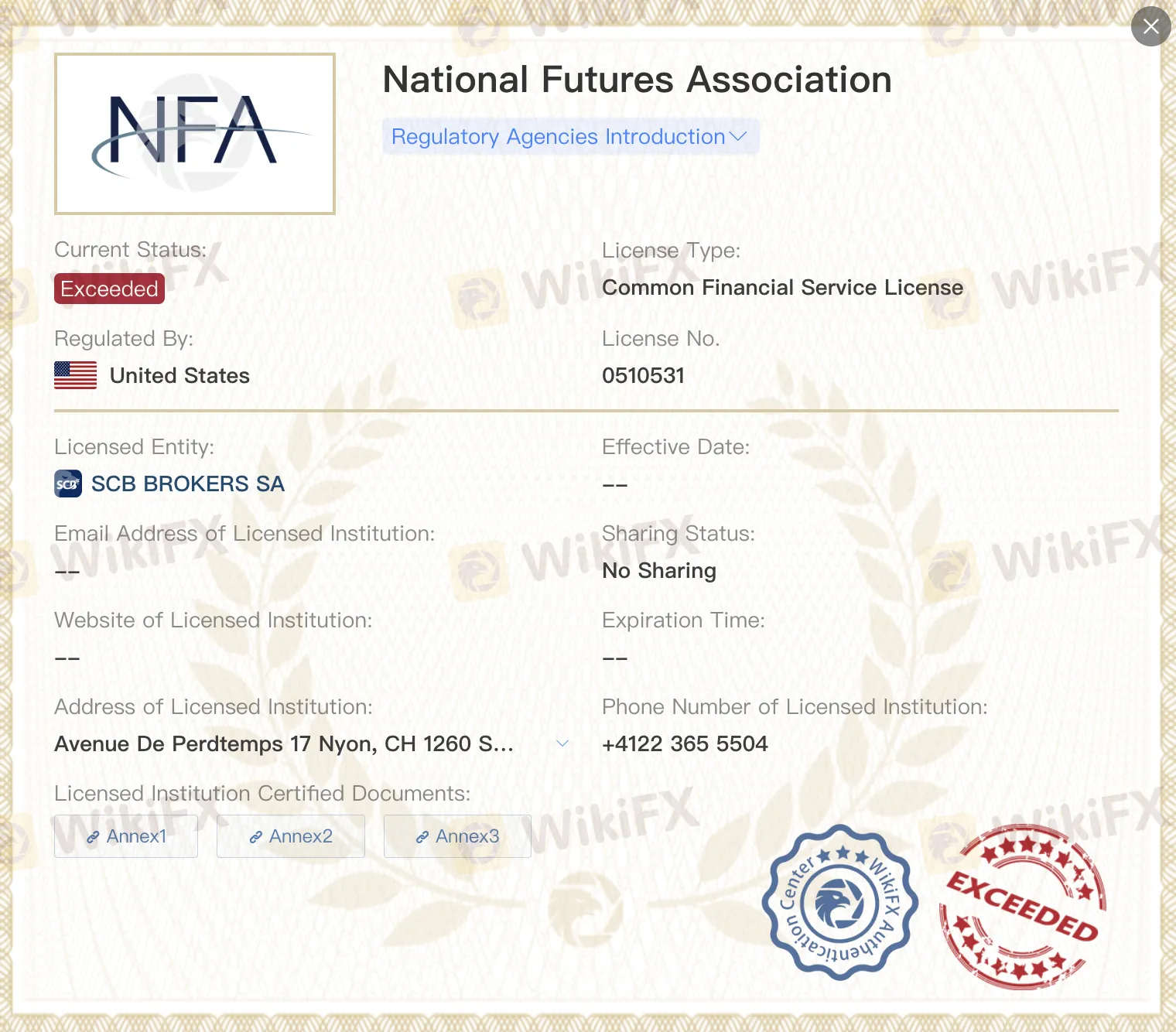 已超出的 NFA 许可