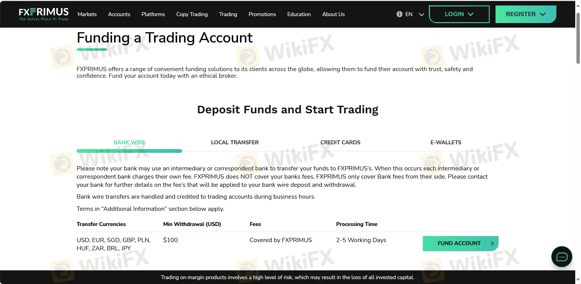 Deposit and Withdrawal