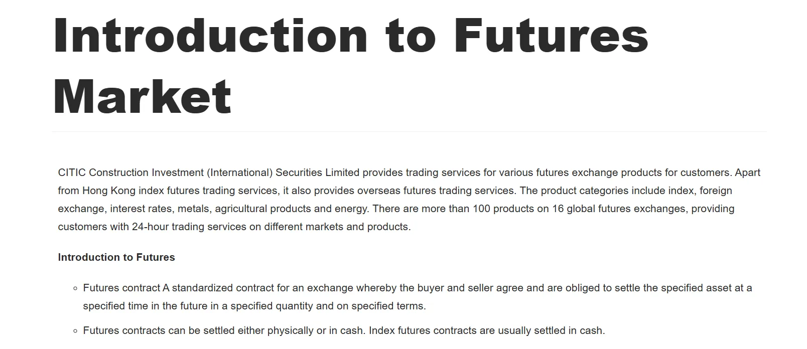 futures futures