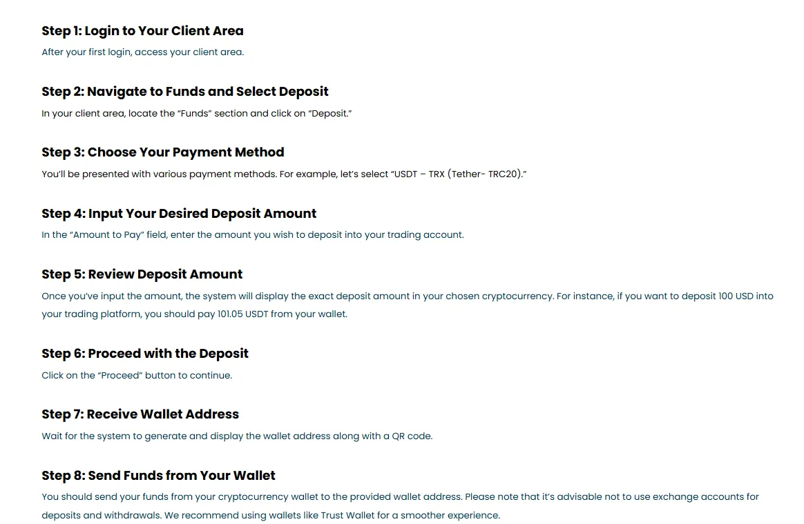 Deposit and Withdrawal Deposit and Withdrawal