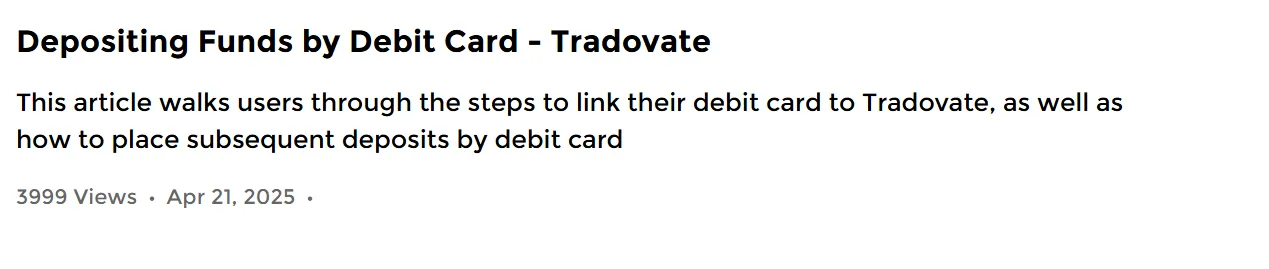 Deposit and Withdrawal