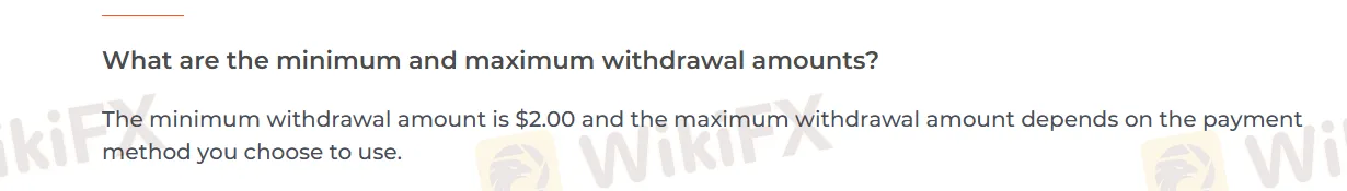 Deposit and Withdrawal