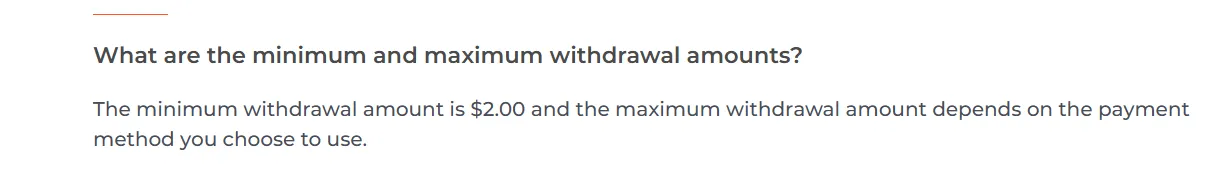 Deposit and Withdrawal